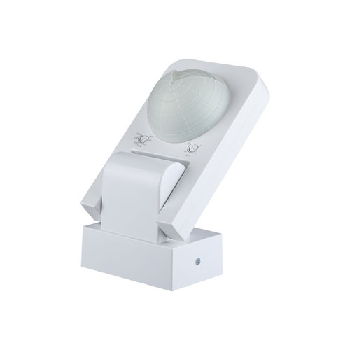 V-Tac IP65 infrarød bevegelsessensor, hvit - 360 grader, 20m rekkevidde, maks 1000W LED, utendørs/innendørs