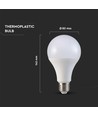 17W LED vegglampe - 3000K (Varm hvit)