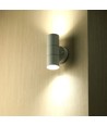 GU10 Vegglampe - 2-veis, Rustfritt Stål Hus, IP44, Matt Hvit