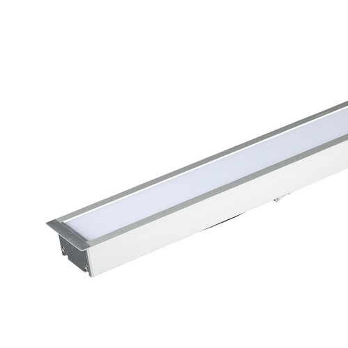 120cm 40W LED lineært innbyggingsarmatur - Samsung LED chip, 120cm, sølv, 5 års garanti