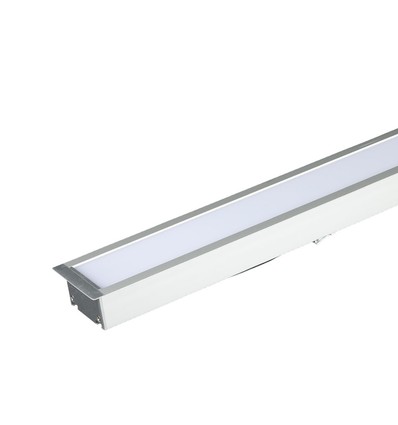 120cm 40W LED lineært innbyggingsarmatur - Samsung LED chip, 120cm, sølv, 5 års garanti