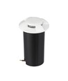 1W LED steplight til innbygging, 12V - IP67, 4-veis lys, kald hvit, Ø6cm, hvit kant