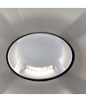 1W LED steplight til innbygging, 12V - IP67, 4-veis lys, kald hvit, Ø6cm, hvit kant
