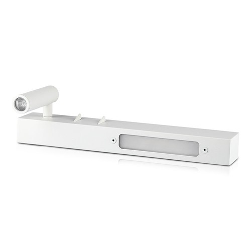 3W+3W LED hotel sengelampe - Hvit, 3000K, aluminium, vegglampe