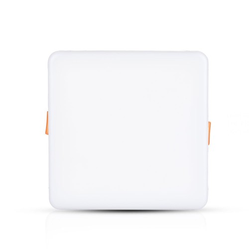 18W kvadratisk LED innfellingspanel med Samsung chip - 1350lm, hvit kant, 5 års garanti, hull: Ø7,5-10 cm, mål: 17x17 cm