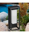 2W LED solcelle vegglampe med sensor, Samsung LED chip - IP65, 3000K, grå, 220lm, utendørs
