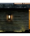2W LED solcelle vegglampe med sensor, Samsung LED chip - IP65, 3000K, grå, 220lm, utendørs