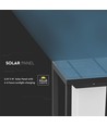 2W solcelle hagelampe med spyd og sensor - Samsung LED chip, IP65, 3000K, grå, 50cm høy
