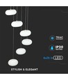 76W Designer pendel, dimbar - 6500lm, 3000K, TRIAC fasedimming, 120 grader, sort finish