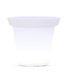 36cm LED urtepotteskjuler med RGBW - Ø35,5 x 32,5 cm, oppladbar, inkl. fjernkontroll, hvit kropp