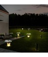 36cm LED urtepotteskjuler med RGBW - Ø35,5 x 32,5 cm, oppladbar, inkl. fjernkontroll, hvit kropp
