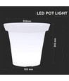 36cm LED urtepotteskjuler med RGBW - Ø35,5 x 32,5 cm, oppladbar, inkl. fjernkontroll, hvit kropp