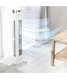 55W LED Tower Fan, 36" - Hvit, 3 hastigheter, fjernkontroll, timer, oscillasjon, temperaturdisplay