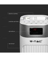 55W LED Tower Fan, 36" - Hvit, 3 hastigheter, fjernkontroll, timer, oscillasjon, temperaturdisplay