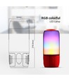 6W bærbar Bluetooth høyttaler med LED lys - Rød, 1800mAh batteri, USB/TF/AUX, 5V DC