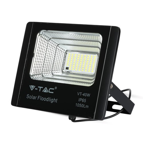 40W LED solcelle lyskaster - 1050lm, IP65, inkl. solcellepanel og fjernkontroll, 4000K