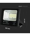 35W Solara LED flomlys med solcelle - IP65, sort, fjernkontroll