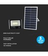35W Solara LED flomlys med solcelle - IP65, sort, fjernkontroll