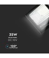 35W Solara LED flomlys med solcelle - IP65, sort, fjernkontroll