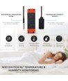 16A Wi-Fi temperatur og fuktighetsstyring - Scheduler, Smart Home, app-styrt, IP20