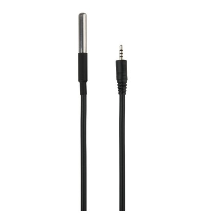 Vanntett temperaturføler til VT-5145 - 1m ledning, IP66, -50°C til +125°C, sort finish