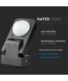 Infrarød bevegelsessensor, sort - 360°, IP65, rekkevidde opptil 20m, max 1000W LED