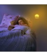 0,45W Nattlampe med USB - Rund, 3000K, Automatisk tenning ved mørke, Samsung LED Chip