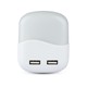 V-tac Nattlampe med USB - Automatisk tenning ved mørke, Samsung chip, 0,45W, 3000K, firkantet