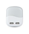 V-tac Nattlampe med USB - Automatisk tenning ved mørke, Samsung chip, 0,45W, 3000K, firkantet