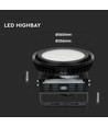 500W LED High Bay, Samsung Chip - 120 grader, Meanwell driver, dimbar, sort kropp, Ø36cm