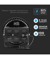 500W LED High Bay, Samsung Chip - 120 grader, Meanwell driver, dimbar, sort kropp, Ø36cm