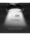 500W LED High Bay, Samsung Chip - 120 grader, Meanwell driver, dimbar, sort kropp, Ø36cm