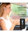 Bluetooth headset med mikrofon, hvit - 170mAh batteri, 10-12 timers spilletid, in-ear design