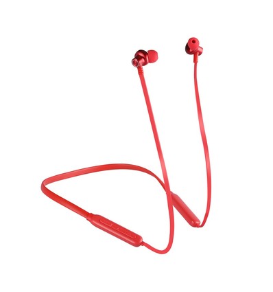 Bluetooth sport headset, rød - 500mAh batteri, 7-8 timers spilletid, 10m rekkevidde