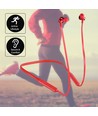 Bluetooth sport headset, rød - 500mAh batteri, 7-8 timers spilletid, 10m rekkevidde