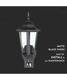 E27 Vegglampe m. sensor - IP44 utendørs, sort, uten lyskilde