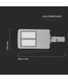 120W LED gatelykt med Samsung chip - 140lm/W, dimbar Inventronics driver, IP66, grått kabinett
