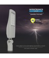 120W LED gatelykt med Samsung chip - 140lm/W, dimbar Inventronics driver, IP66, grått kabinett
