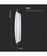 60W SMART WiFi LED taklampe - Ø45cm, dimbar, 3-i-1 CCT, stjernehimmeleffekt, fungerer med Google Home/Alexa