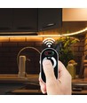 RF LED dimmer med touch fjernkontroll, 12V/24V - 3 kanaler, 18A, sort, til LED strips