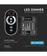 RF LED dimmer med touch fjernkontroll, 12V/24V - 3 kanaler, 18A, sort, til LED strips