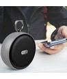 Bærbar Bluetooth høyttaler med krok - TWS, 800mAh batteri, innebygd mikrofon, grå