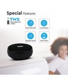 Transportabel Bluetooth høyttaler, 2x3W - Sort, TWS, innebygd mikrofon, AUX, TF kort, RGB lys