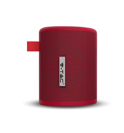 5W bærbar Bluetooth høyttaler, Rød - TWS funksjon, 1500mAh batteri, inkl. Micro USB kabel