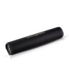 Bærbar Bluetooth høyttaler med stoffdesign - 2x3W, sort, FM radio, USB/TF, TWS, oppladbar, 39,4cm lang