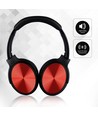Bluetooth trådløse hodetelefoner, rød - Opptil 12 timers spilletid, 500mAh batteri, inkl. veske