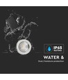 5W Ø8,15cm LED downlight - Brannhemmende, Samsung LED chip, IP65, dimbar, Hull: Ø5,7 cm, Mål: Ø8,15 cm
