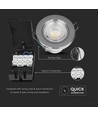 5W Ø8,15cm LED downlight - Brannhemmende, Samsung LED chip, IP65, dimbar, Hull: Ø5,7 cm, Mål: Ø8,15 cm