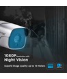 1080P IP overvåkningskamera, 12V - IP65, 2.0MP bullet, 20-30m IR, innendørs/utendørs