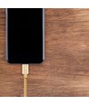MicroUSB 1m stoffkabel - Gull, microUSB til USB-A